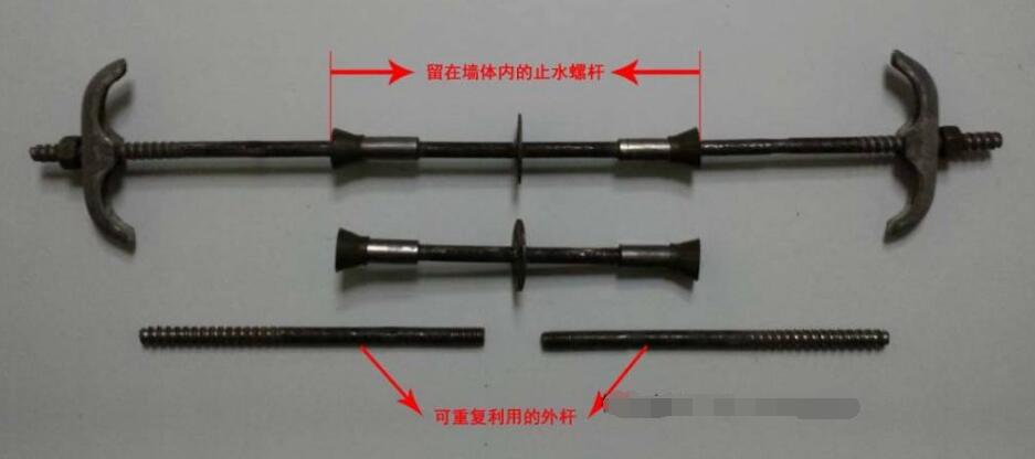 新型三段式止水螺桿使用中如何支模板？(圖1)